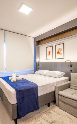 Studio para alugar com 26m², 1 quarto e 1 vaga Studio para alugar com 26m², 1 quarto e 1 vagaQuarto