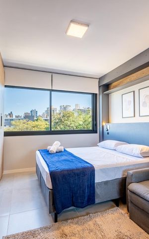 Studio para alugar com 26m², 1 quarto e 1 vaga Studio para alugar com 26m², 1 quarto e 1 vagaQuarto