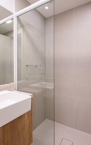 Studio para alugar com 26m², 1 quarto e 1 vaga Studio para alugar com 26m², 1 quarto e 1 vagaBanheiro