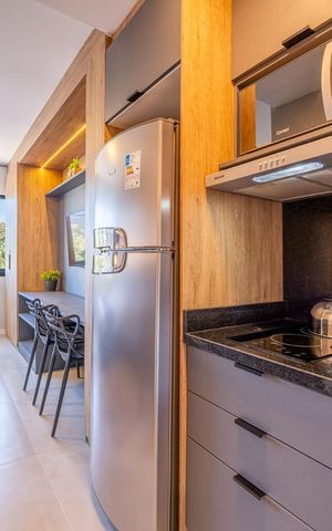Studio para alugar com 26m², 1 quarto e 1 vaga Studio para alugar com 26m², 1 quarto e 1 vagaCozinha