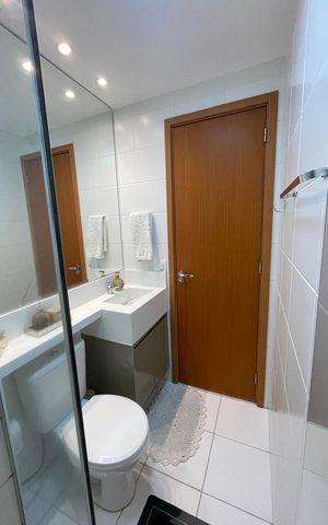 Apartamento à venda com 46m², 2 quartos e 1 vaga Apartamento à venda com 46m², 2 quartos e 1 vagaBanheiro