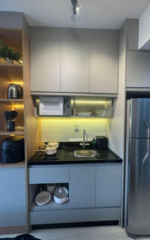 Studio para alugar com 24m², 1 quarto e sem vaga