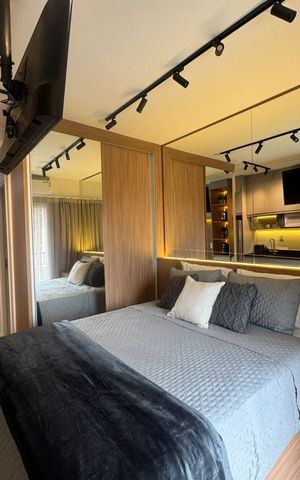 Studio para alugar com 24m², 1 quarto e sem vaga