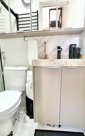 Studio à venda com 27m², 1 quarto e sem vaga Studio à venda com 27m², 1 quarto e sem vagaBanheiro