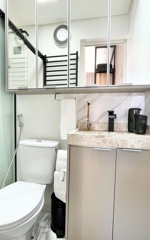 Studio à venda com 27m², 1 quarto e sem vaga Studio à venda com 27m², 1 quarto e sem vagaBanheiro