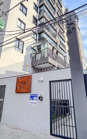 Apartamento para alugar com 38m², 1 quarto e 1 vagaFachada com Plaquinha