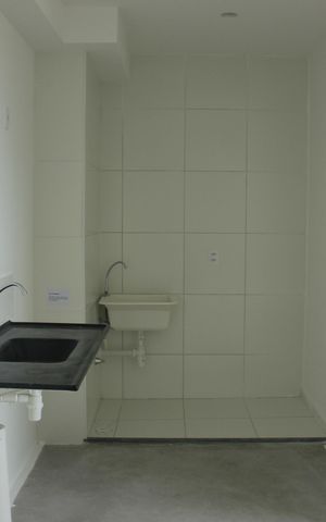 Apartamento à venda com 34m², 2 quartos e sem vagaCozinha e lavanderia