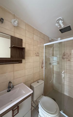Apartamento à venda com 31m², 1 quarto e 1 vaga Apartamento à venda com 31m², 1 quarto e 1 vagaBanheiro social