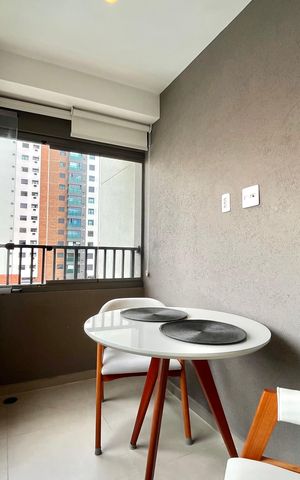 Studio à venda com 32m², 1 quarto e sem vagaVaranda