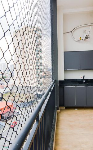 Studio à venda com 32m², 1 quarto e sem vagaVaranda