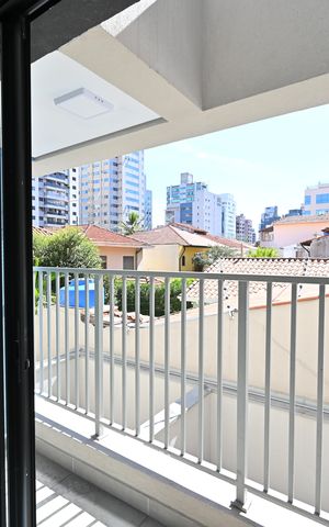 Studio à venda com 38m², 1 quarto e sem vagaVaranda
