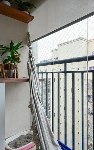 Apartamento à venda com 49m², 2 quartos e 1 vagaVaranda