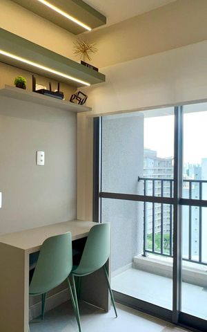Studio para alugar com 26m², 1 quarto e sem vaga Studio para alugar com 26m², 1 quarto e sem vagaSala