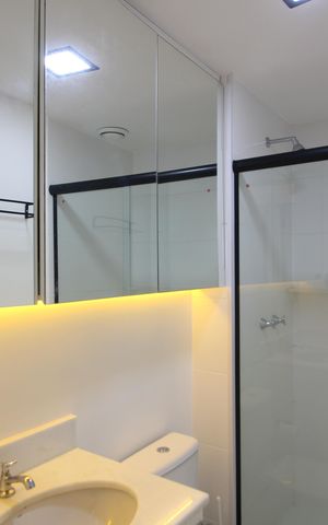 Apartamento à venda com 57m², 2 quartos e 1 vagaBanheiro Social