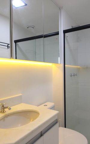 Apartamento à venda com 57m², 2 quartos e 1 vagaBanheiro Social