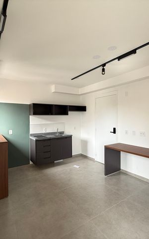 Studio para alugar com 24m², 1 quarto e sem vaga