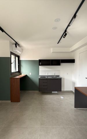 Studio para alugar com 24m², 1 quarto e sem vaga