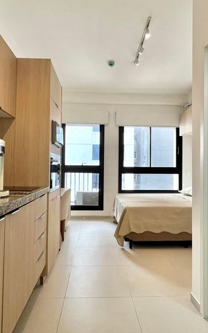 Studio para alugar com 21m², 1 quarto e sem vaga Studio para alugar com 21m², 1 quarto e sem vagaCozinha