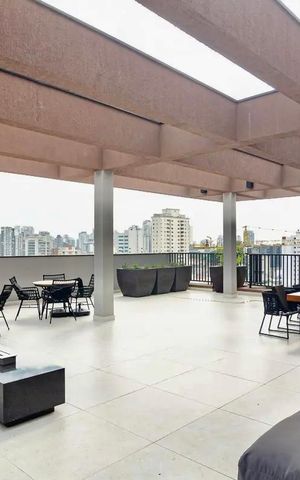 Studio para alugar com 21m², 1 quarto e sem vaga Studio para alugar com 21m², 1 quarto e sem vagaÁrea comum - Churrasqueira