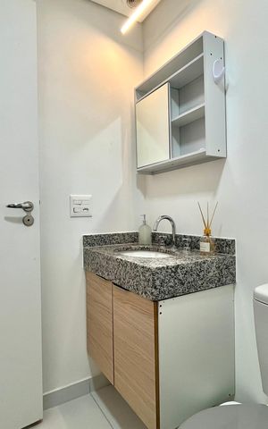 Studio para alugar com 21m², 1 quarto e sem vaga Studio para alugar com 21m², 1 quarto e sem vagaBanheiro