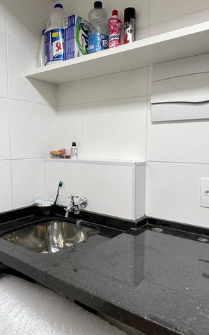 Apartamento à venda com 29m², 1 quarto e sem vaga Apartamento à venda com 29m², 1 quarto e sem vagaCozinha e Área de Serviço