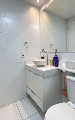 Apartamento à venda com 29m², 1 quarto e sem vaga Apartamento à venda com 29m², 1 quarto e sem vagaBanheiro da Suíte