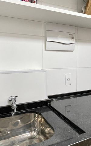 Apartamento à venda com 29m², 1 quarto e sem vaga Apartamento à venda com 29m², 1 quarto e sem vagaCozinha e Área de Serviço