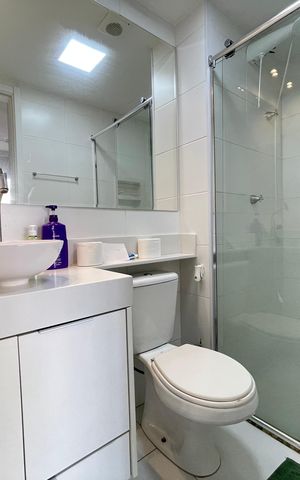 Apartamento à venda com 29m², 1 quarto e sem vaga Apartamento à venda com 29m², 1 quarto e sem vagaBanheiro da Suíte