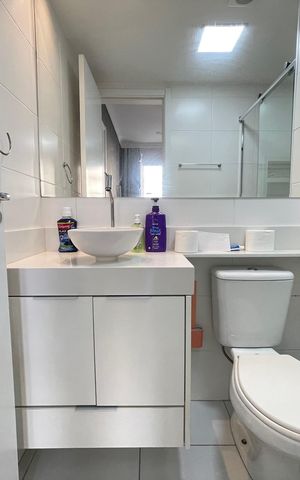 Apartamento à venda com 29m², 1 quarto e sem vaga Apartamento à venda com 29m², 1 quarto e sem vagaBanheiro da Suíte