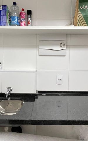 Apartamento à venda com 29m², 1 quarto e sem vaga Apartamento à venda com 29m², 1 quarto e sem vagaCozinha e Área de Serviço