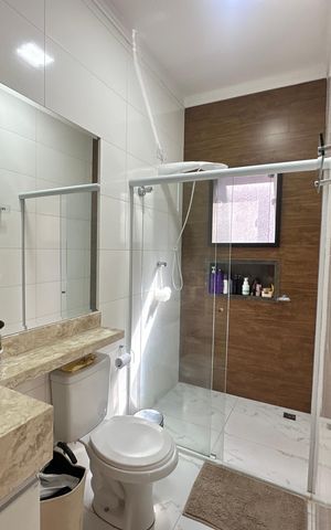 Casa de condomínio à venda com 118m², 2 quartos e 2 vagas Casa de condomínio à venda com 118m², 2 quartos e 2 vagasBanheiro da Suíte 2