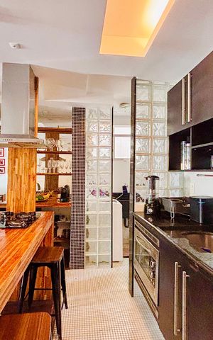 Apartamento para alugar com 90m², 2 quartos e sem vaga Apartamento para alugar com 90m², 2 quartos e sem vagaCozinha americana