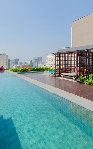 Apartamento para alugar com 20m², 1 quarto e sem vaga Apartamento para alugar com 20m², 1 quarto e sem vagaÁrea comum - Piscina