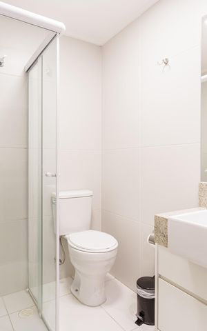 Studio para alugar com 38m², 1 quarto e sem vaga Studio para alugar com 38m², 1 quarto e sem vagaBanheiro