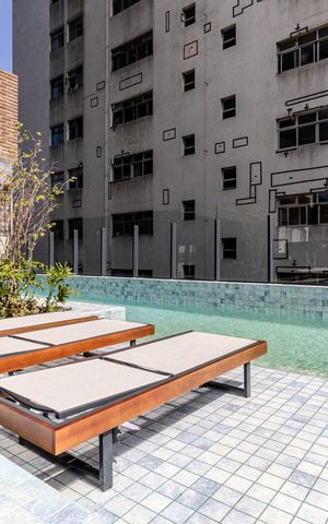 Studio à venda com 24m², 1 quarto e sem vaga Studio à venda com 24m², 1 quarto e sem vagaPiscina