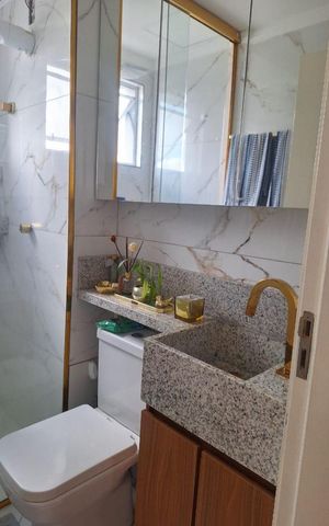 Apartamento à venda com 48m², 2 quartos e 1 vaga Apartamento à venda com 48m², 2 quartos e 1 vagaBanheiro
