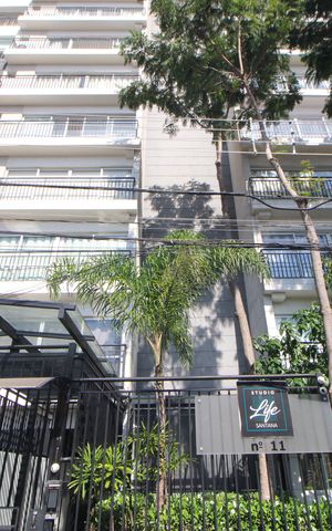 Studio à venda com 28m², 1 quarto e 1 vagaFachada