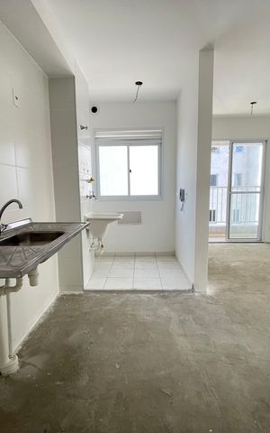 Apartamento à venda com 37m², 2 quartos e sem vaga Apartamento à venda com 37m², 2 quartos e sem vagaCozinha e Área de Serviço