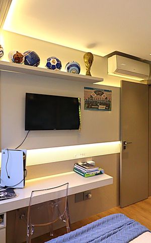 Apartamento à venda com 124m², 3 quartos e 2 vagasQuarto 3