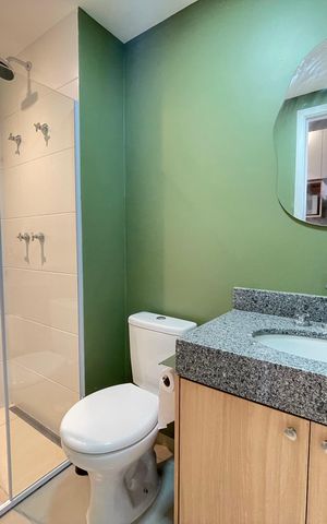 Studio à venda com 25m², 1 quarto e sem vaga Studio à venda com 25m², 1 quarto e sem vagaBanheiro