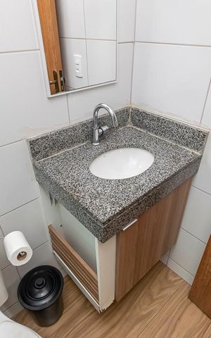 Apartamento à venda com 48m², 2 quartos e 1 vaga Apartamento à venda com 48m², 2 quartos e 1 vagaBanheiro Social