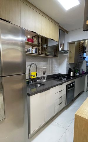 Apartamento à venda com 66m², 2 quartos e 1 vaga Apartamento à venda com 66m², 2 quartos e 1 vagaCozinha e Área de Serviço