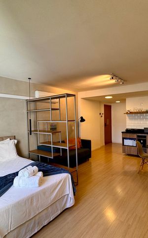 Studio à venda com 37m², 1 quarto e sem vaga