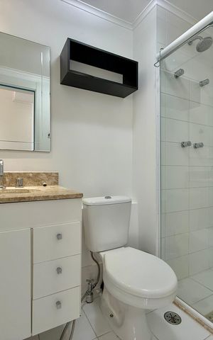 Apartamento à venda com 56m², 1 quarto e 1 vaga Apartamento à venda com 56m², 1 quarto e 1 vagaBanheiro Suíte