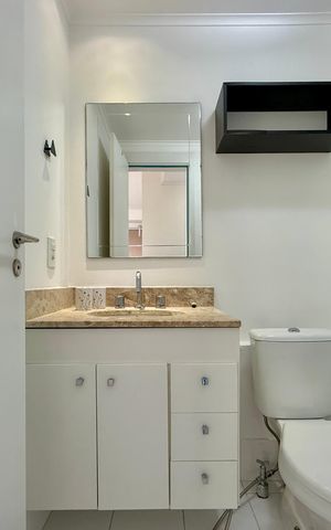 Apartamento à venda com 56m², 1 quarto e 1 vaga Apartamento à venda com 56m², 1 quarto e 1 vagaBanheiro Suíte