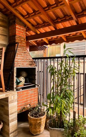 Casa de condomínio à venda com 125m², 2 quartos e 2 vagas Casa de condomínio à venda com 125m², 2 quartos e 2 vagasÁrea comum - Churrasqueira