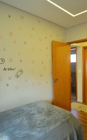 Apartamento à venda com 77m², 3 quartos e 2 vagasQuarto 2 