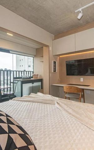 Studio para alugar com 25m², 1 quarto e sem vaga Studio para alugar com 25m², 1 quarto e sem vagaQuarto