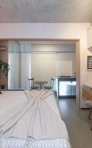 Studio para alugar com 25m², 1 quarto e sem vaga Studio para alugar com 25m², 1 quarto e sem vagaQuarto