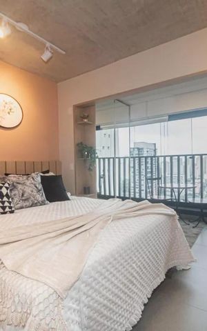 Studio para alugar com 25m², 1 quarto e sem vaga Studio para alugar com 25m², 1 quarto e sem vagaQuarto